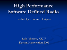 High Performance Software Defined Radio