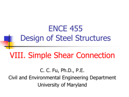Steel Design BCN 3431 - University of Maryland, College Park