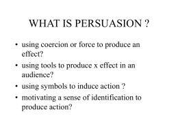 WHAT IS PERSUASION