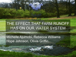 THE EFFECT THAT FARM RUNOFF HAS ON OUR WATER SYSTEM