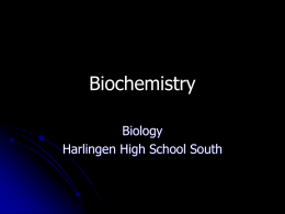 Lecture Notes 3: Biochemistry