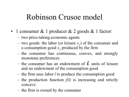Robinson Crusoe model - Uniwersytet Warszawski