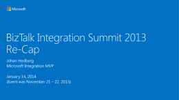 BizTalk Integration Summit 2013Re-Cap