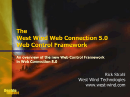 Web Control Framework PowerPoint deck