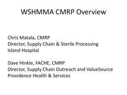 Chris Matala and David Hinkle - Western States Healthcare