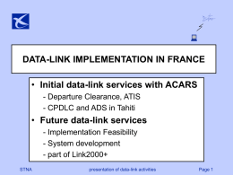 DFS data-link presentation