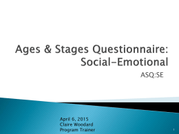 Ages & Stages Questionnaires: Social