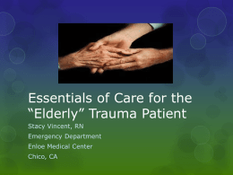 Baby Boomers & Trauma: Challenges with the “Elderly