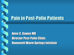 Pain in Post-Polio Patients