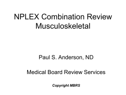 NPLEX Combination Review Chapter 9 – Musculoskeletal