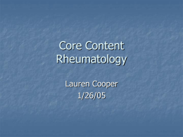 Core Content Rheumatology