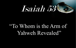 Isaiah 53 - Christadelphian Resources
