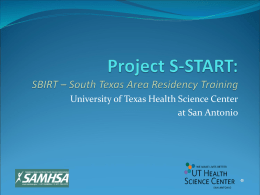 Project S-START Overview - Family & Community Medicine