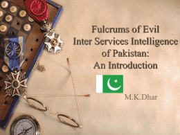 Pakistan’s Intelligence and Security edifices