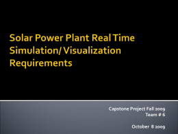 Solar Power Plant Real Time Simulation/ Visualization