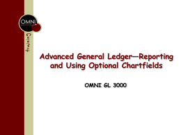 General Ledger Journal Processing & Reporting