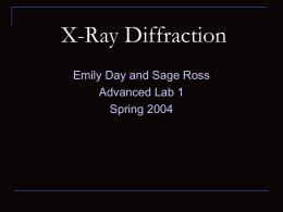X - Ray Diffraction - University of Oklahoma