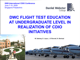 Daniel Webster College Flight Test Instrumented Aircraft