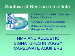 NMR AND ACOUSTIC SIGNATURES IN VUGGY CARBONATE …