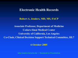 Electronic Medical Records - Home Page of Robert A