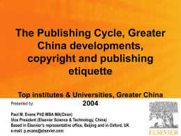 The Publishing Cycle, Greater China