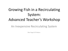 Growing Fish in a Recirculating System: Advanced Teacher’s