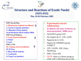Struttura e Reazioni con Nuclei Esotici PI61 (PI,PD,LNS) A