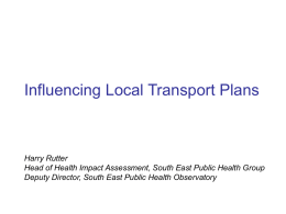 Influencing Local Transport Plans