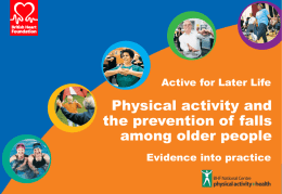 Physical activity and the prevention of falls among older