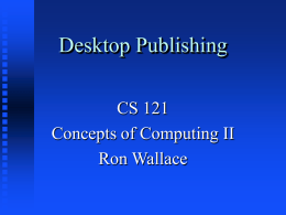 Desktop Publishing - BMCC Dept. of Math & CS