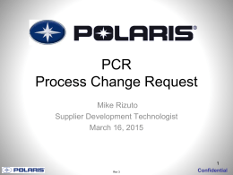 PCR Process Change Request