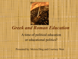 Greek and Roman Education