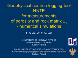 Geophysical neutron logging-tool NNTE for porosity and