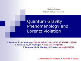 Quantum Gravity Phenomenology and Lorentz violatiion