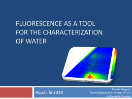 Fluorescence as a tool for the characterization of water