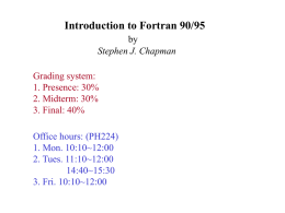 Ch. 1 Introduction To Computers And The Fortran Language