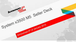 System x3500 M5 Seller Deck