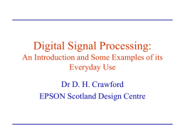 Digital Signal Processing: