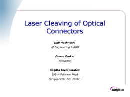 Laser Cleaving of Optical Connectors