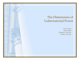 The Dimensions of Gubernatorial Power