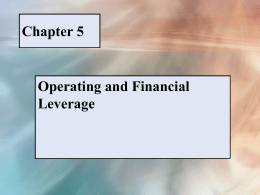 Chapter 5 Operating and Financial Leverage