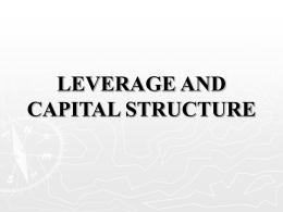 LEVERAGE AND CAPITAL STRUCTURE