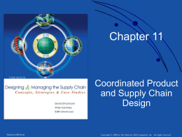 Chapter 11. Coordinated Product and Supply Chain Design