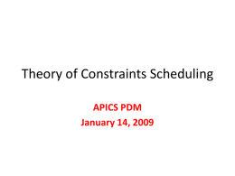 Theory of Constraints Scheduling