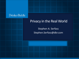 Privacy in the Real World