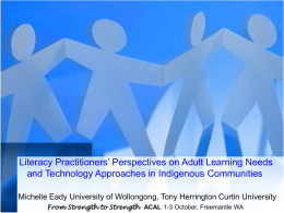 Literacy Practitioners&rsquo; Perspectives on Adult Learning