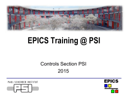EPICS Training @ SLS