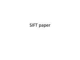 SIFT paper - Hiram College