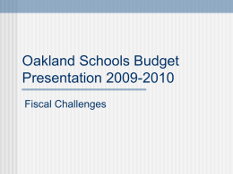 Fiscal Year 2005 Budget
