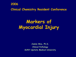 cardiac markers for ischemic injury